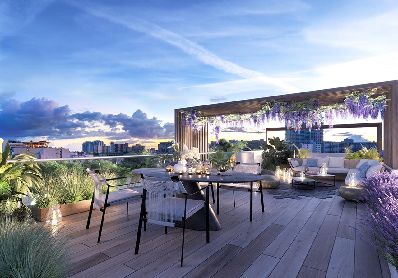 Rendering of Ten30 South Beach Rooftop Terrace