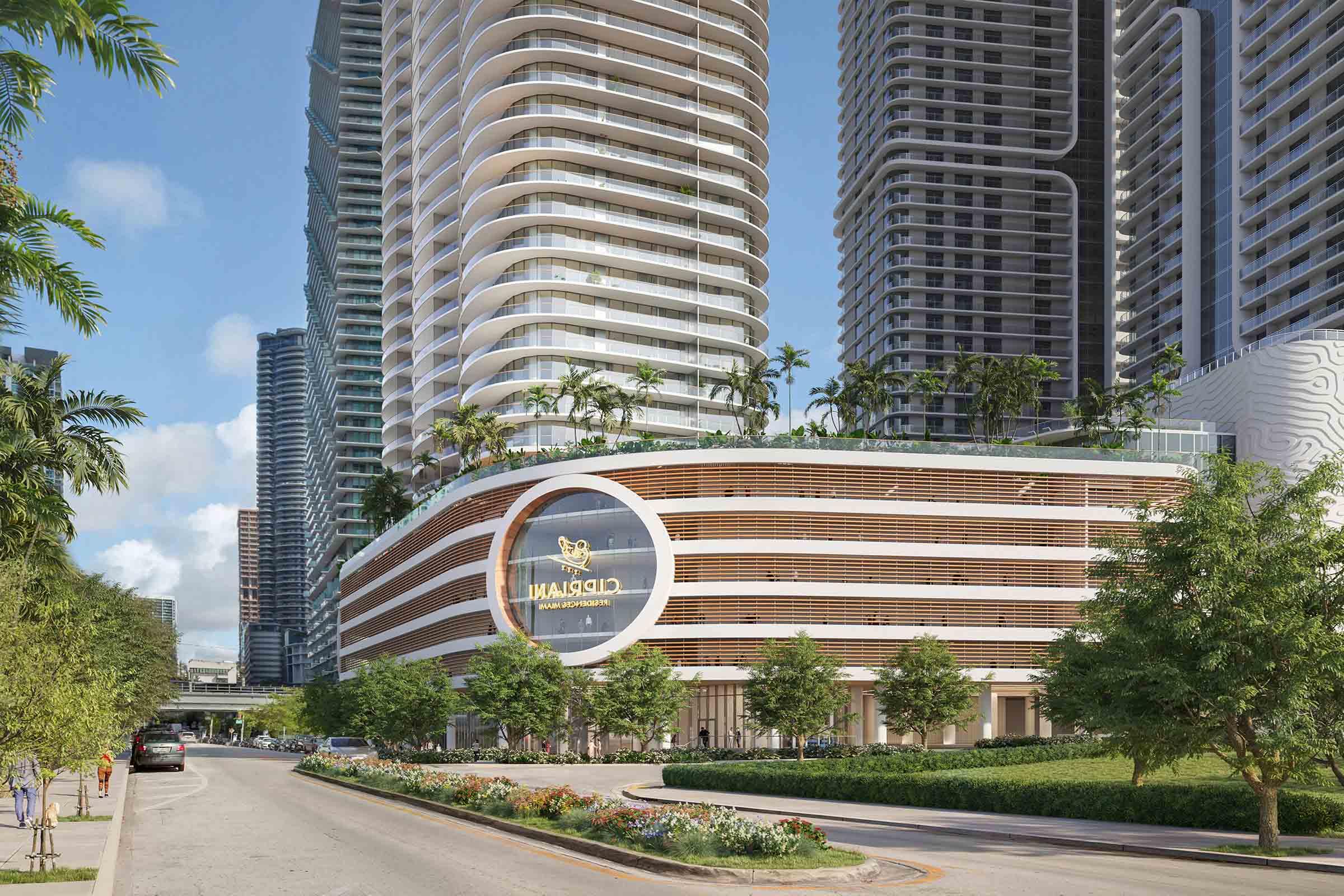 Rendering of Cipriani Residences Brickell Miami External View from West