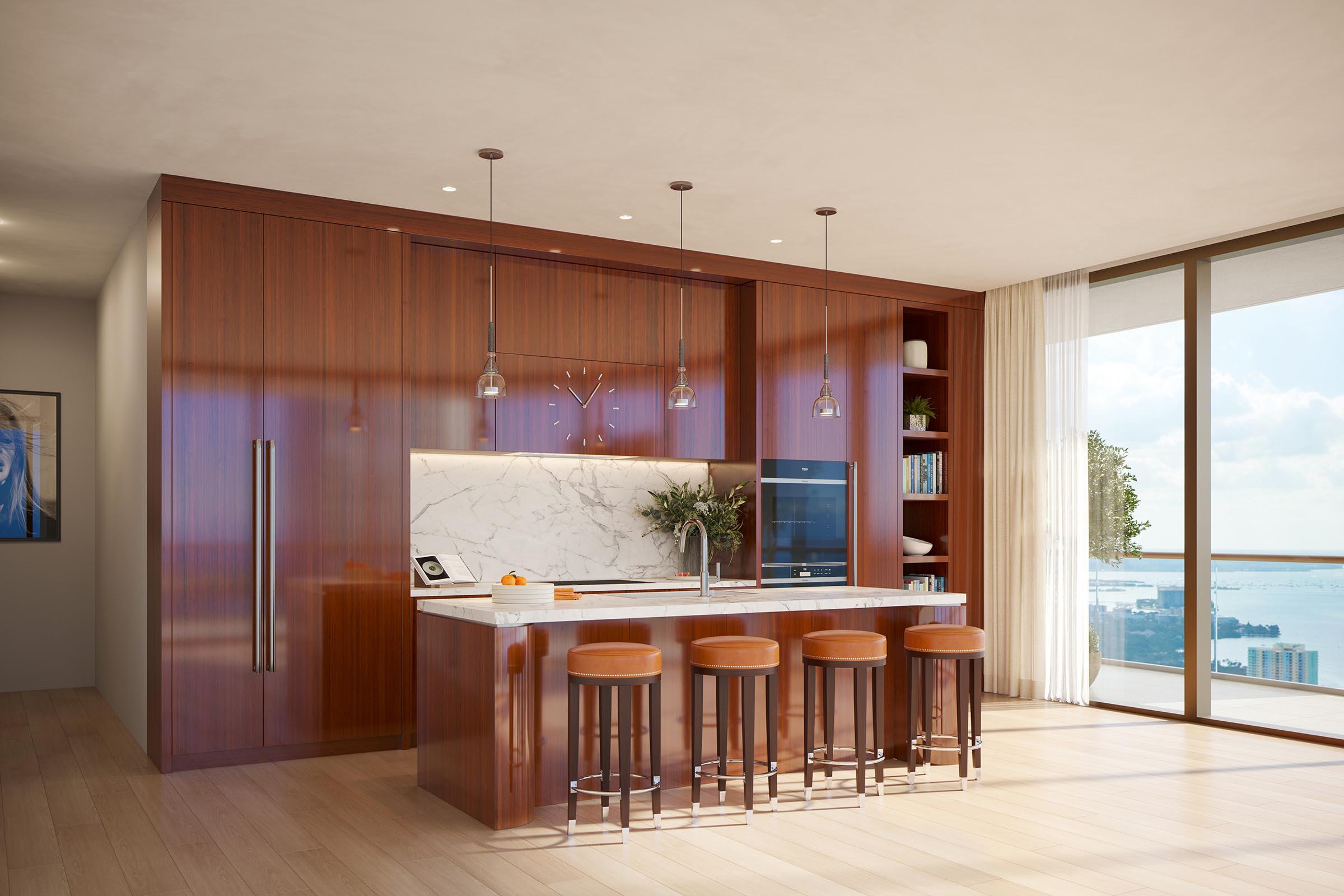 Rendering of Cipriani Residences Brickell Miami Kitchen