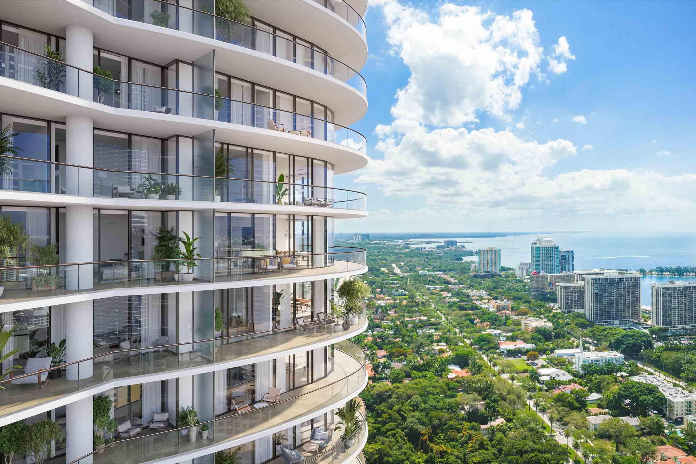 Rendering of Cipriani Residences Brickell Miami South View