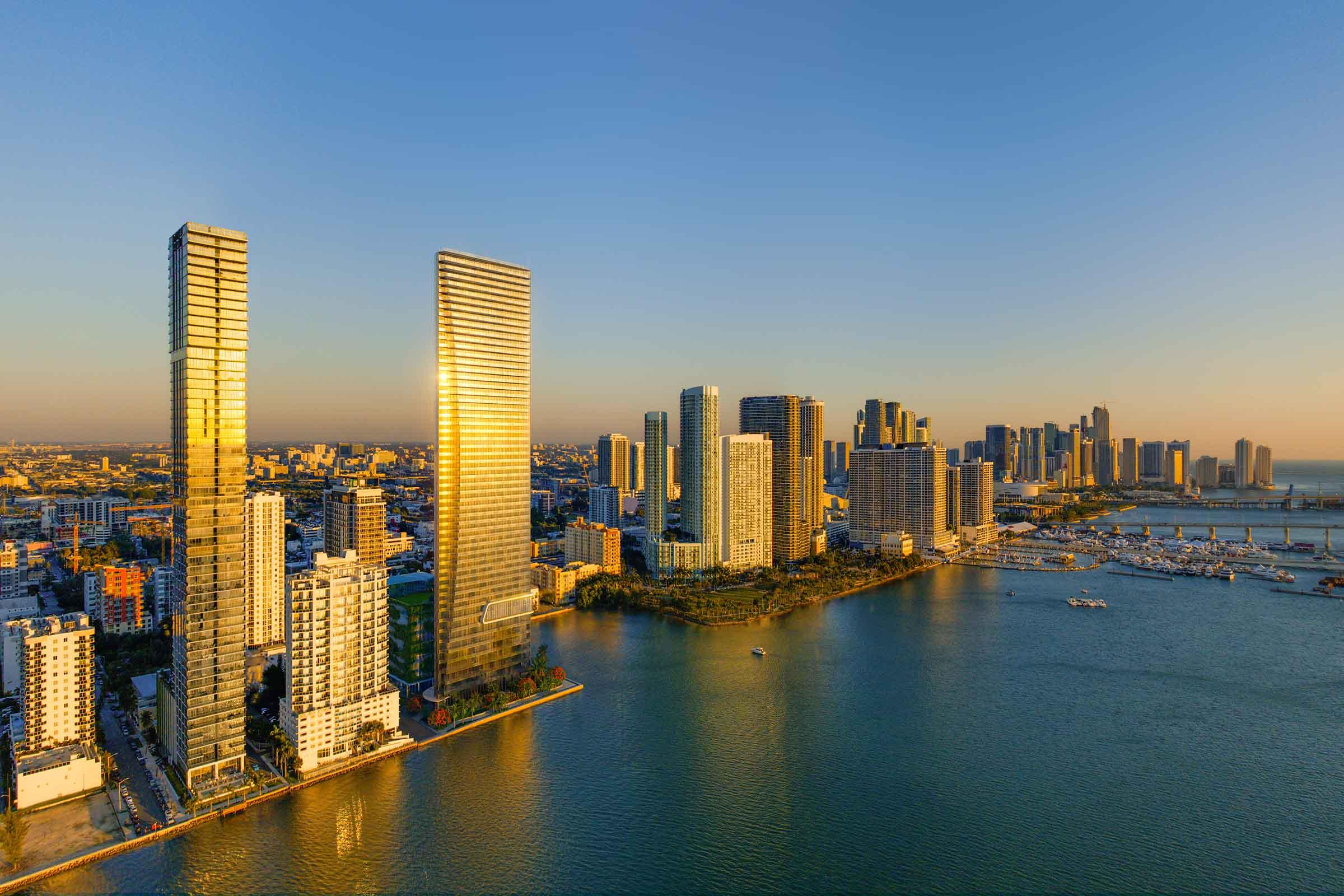 EDITION住宅迈阿密水滨鸟瞰图渲染