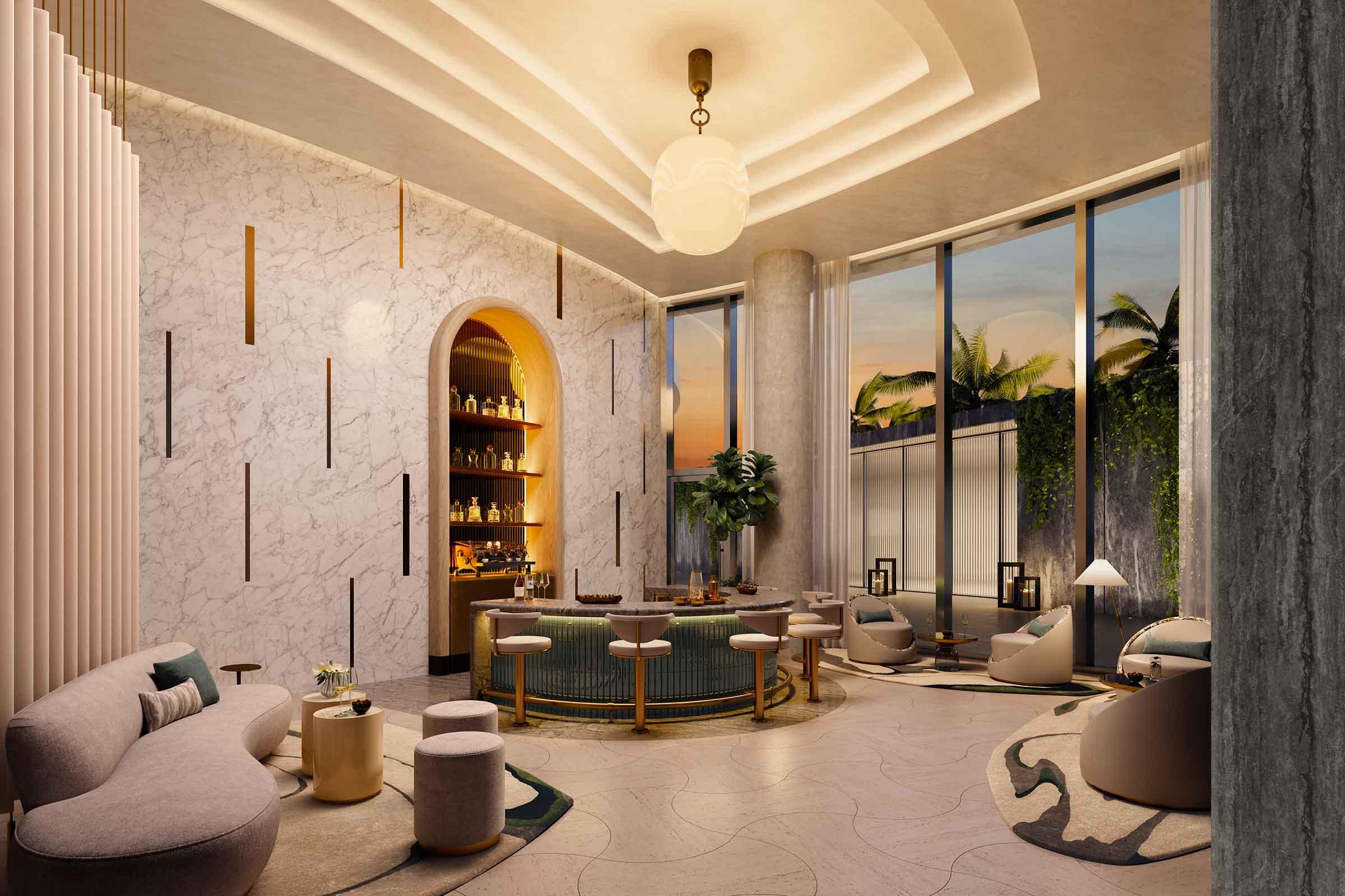 Rendering of Rivage Bal Harbour Cocktail Lounge