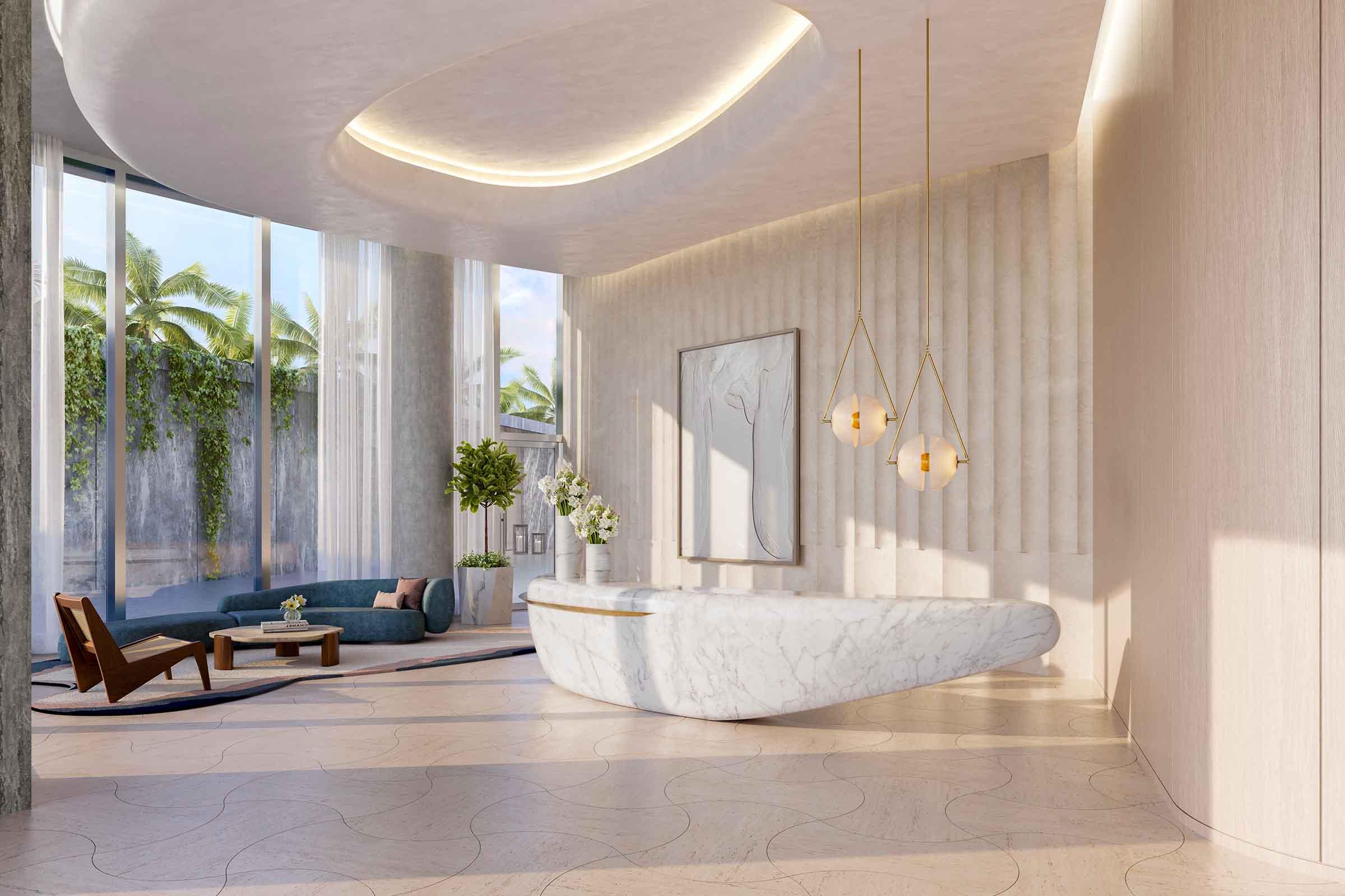 Rendering of Rivage Bal Harbour Lobby