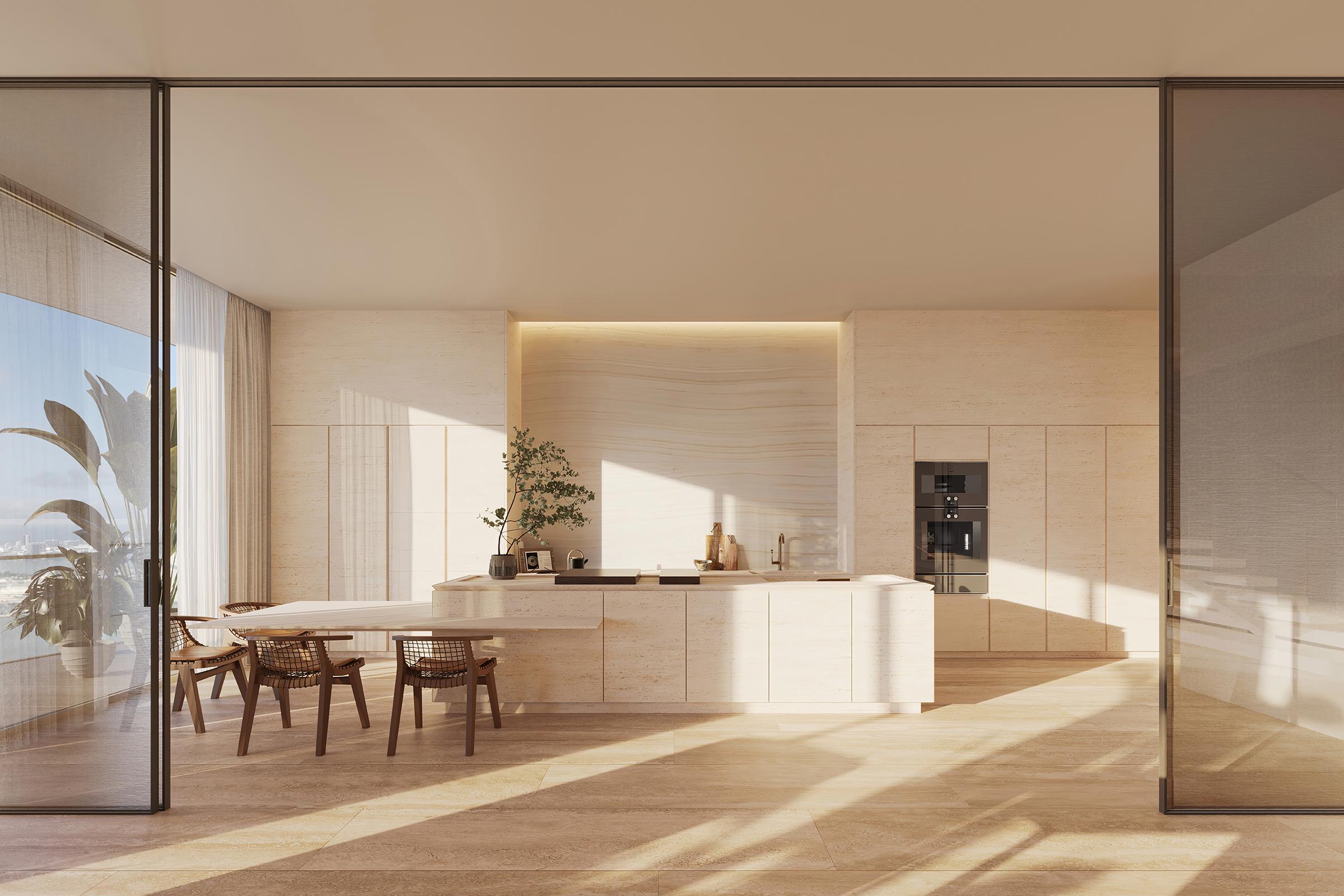 Rendering of The Residences at 1428 Brickell Kitchen
