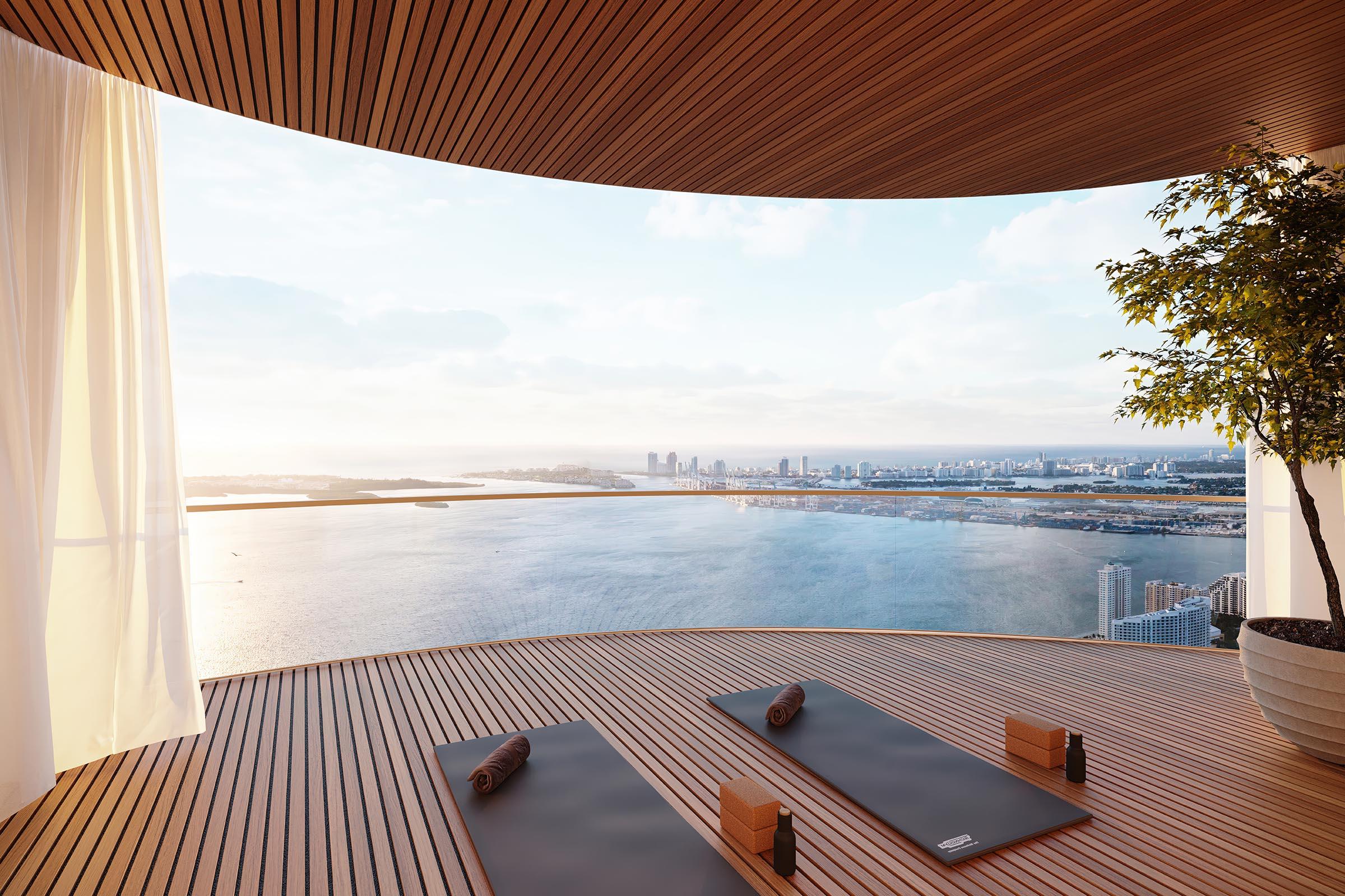 Rendering of The Residences at 1428 Brickell Yoga Studio