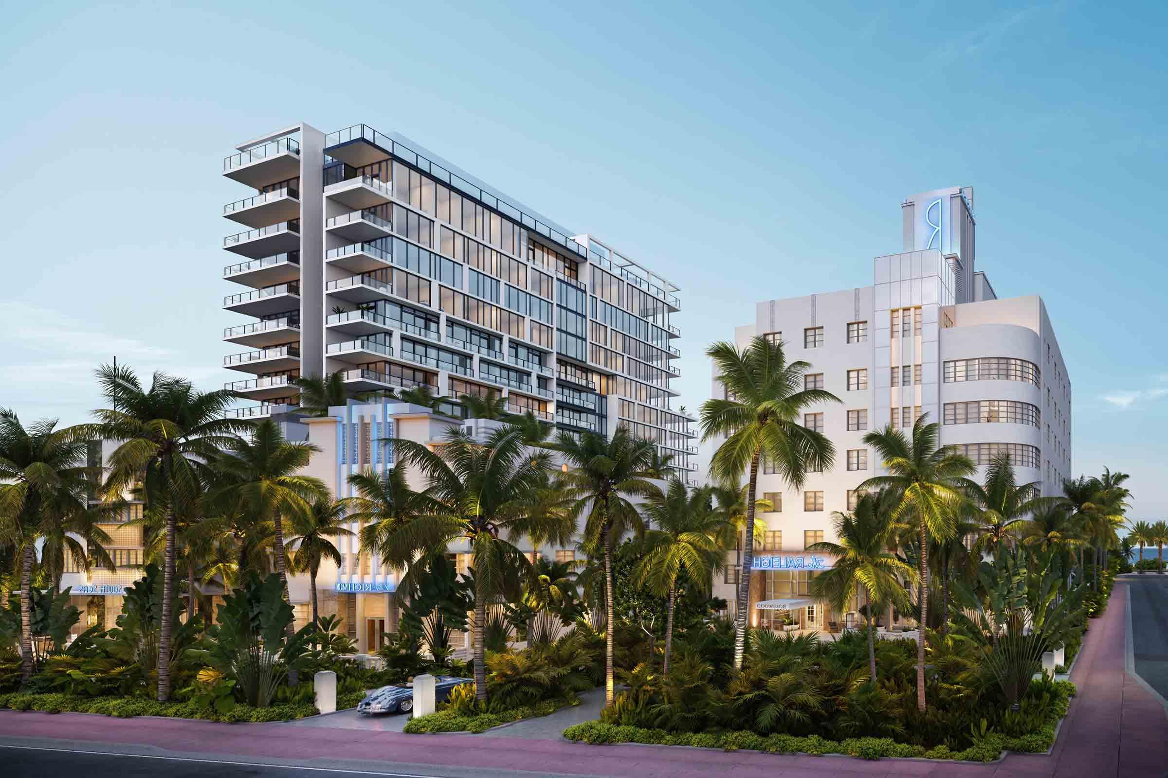 Rendering of The Raleigh Hotel and Residences Miami Beach