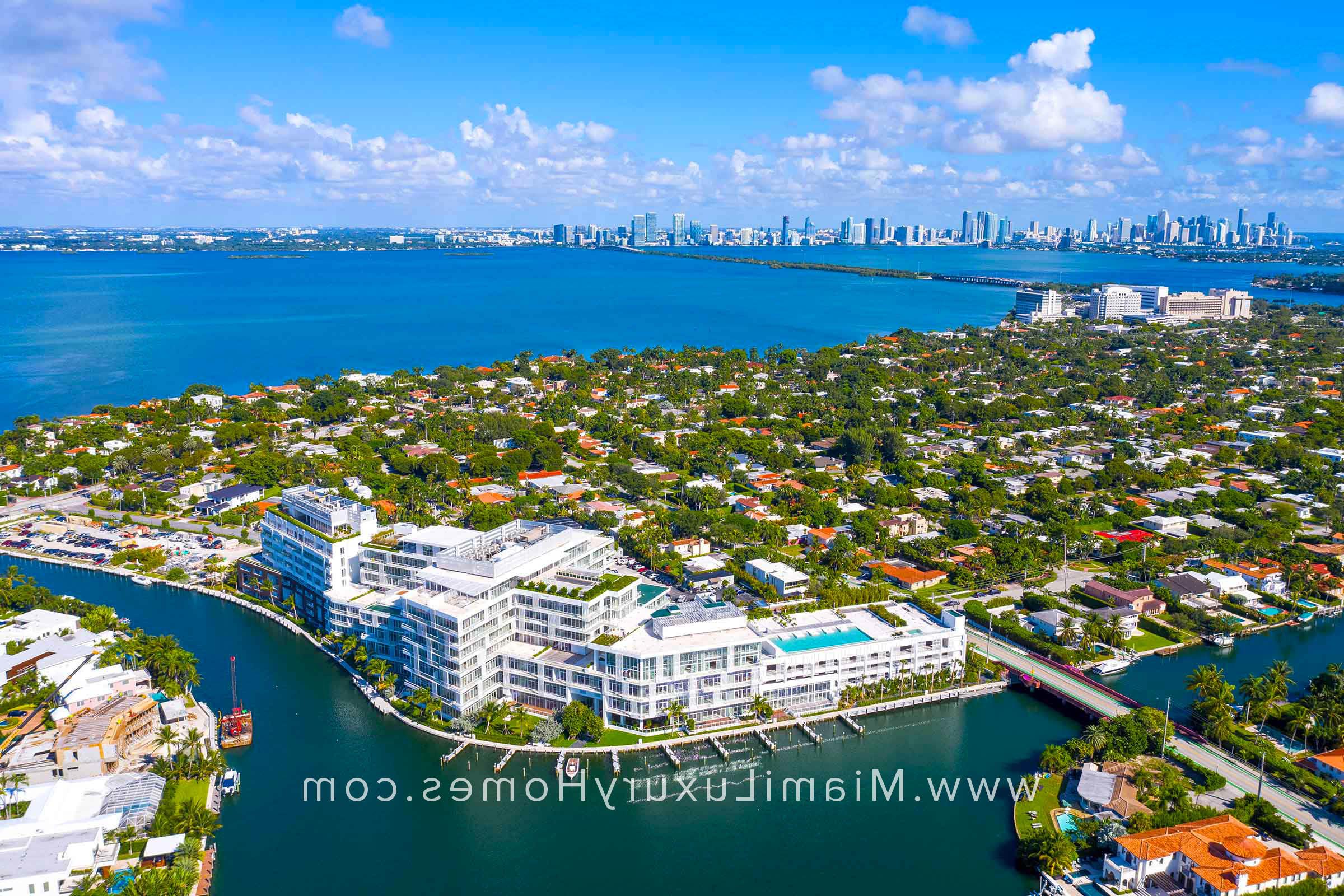 Aerial View of Ritz Carlton Condos in Miami Beach