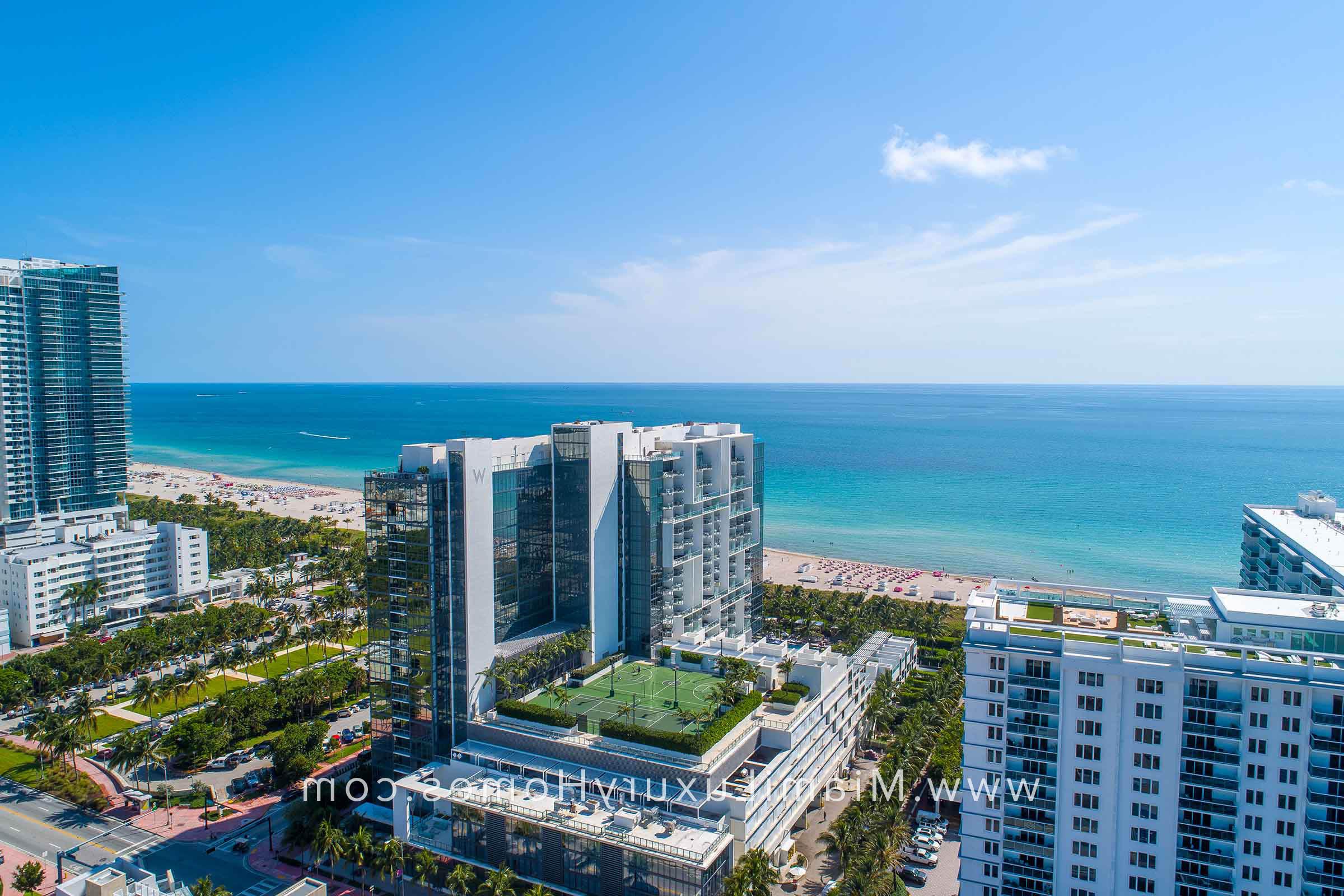 Aerial View of W South Beach Residences in South Beach