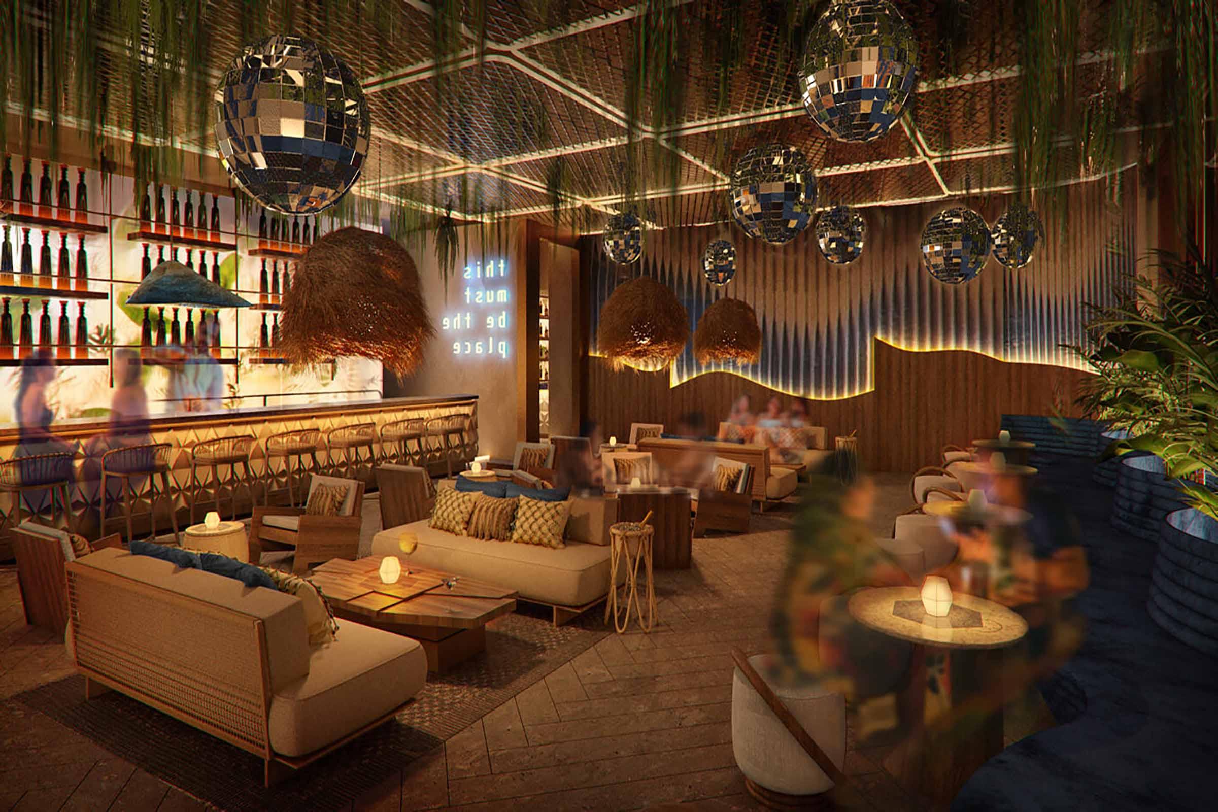 Rendering of Villa One Bar Miami Worldcenter Lounge
