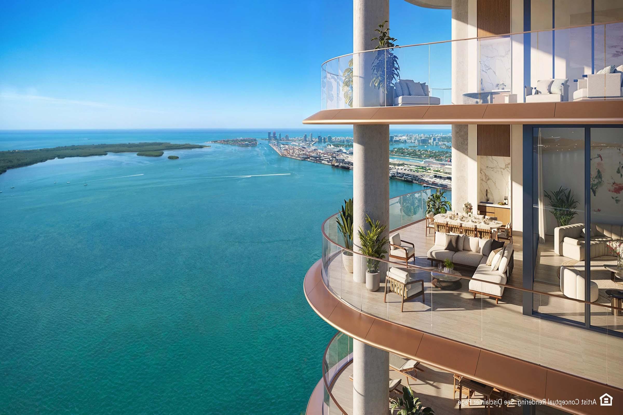 Residences at Mandarin Oriental, Miami One Island Drive Brickell Balconies